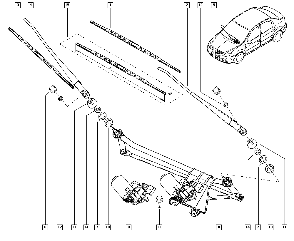 LADA 288907150R - Stikla tīrītāja slotiņa ps1.lv