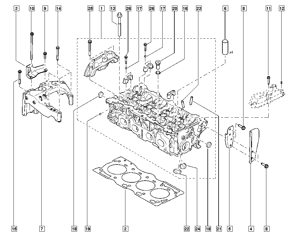 DACIA 11 04 4ET 80A - GASKET-CYLINDER HEAD ps1.lv