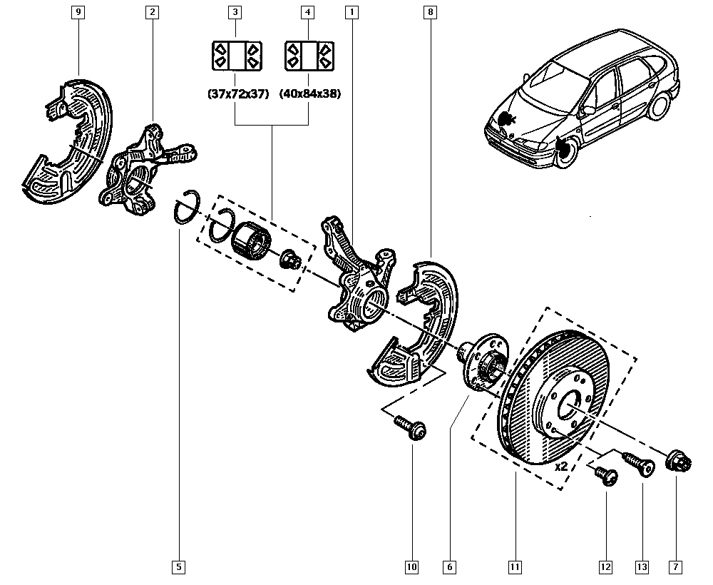 DACIA 77 00 415 121 - Riteņa rumba ps1.lv