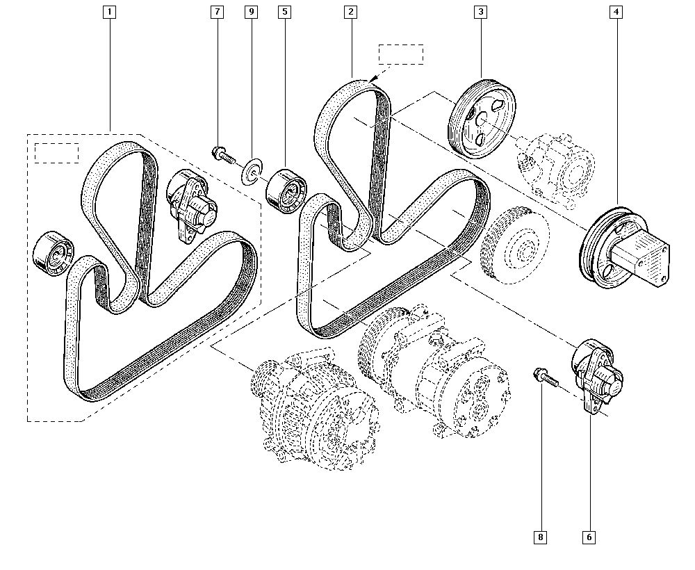 RENAULT 82 00 104 754 - Parazīt / Vadrullītis, Ķīļrievu siksna ps1.lv