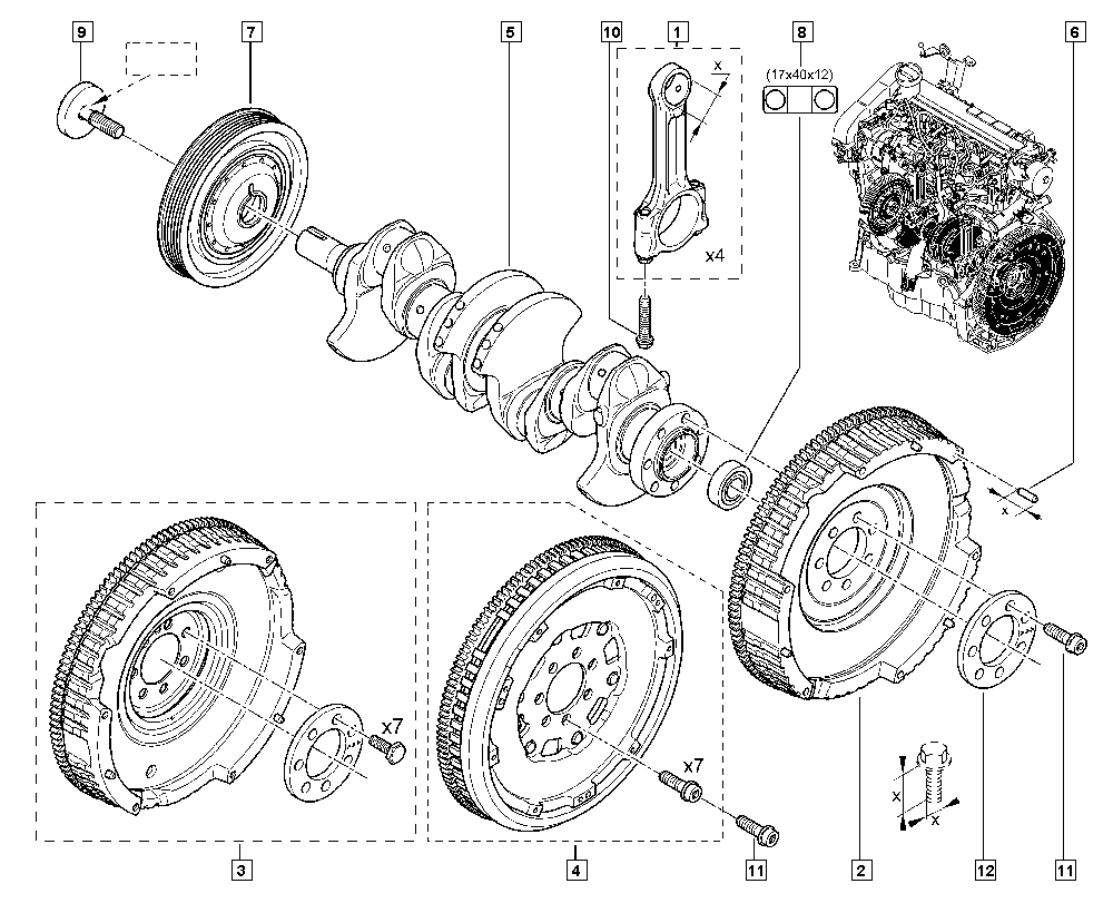 RENAULT 12 30 039 48R - Spararats ps1.lv