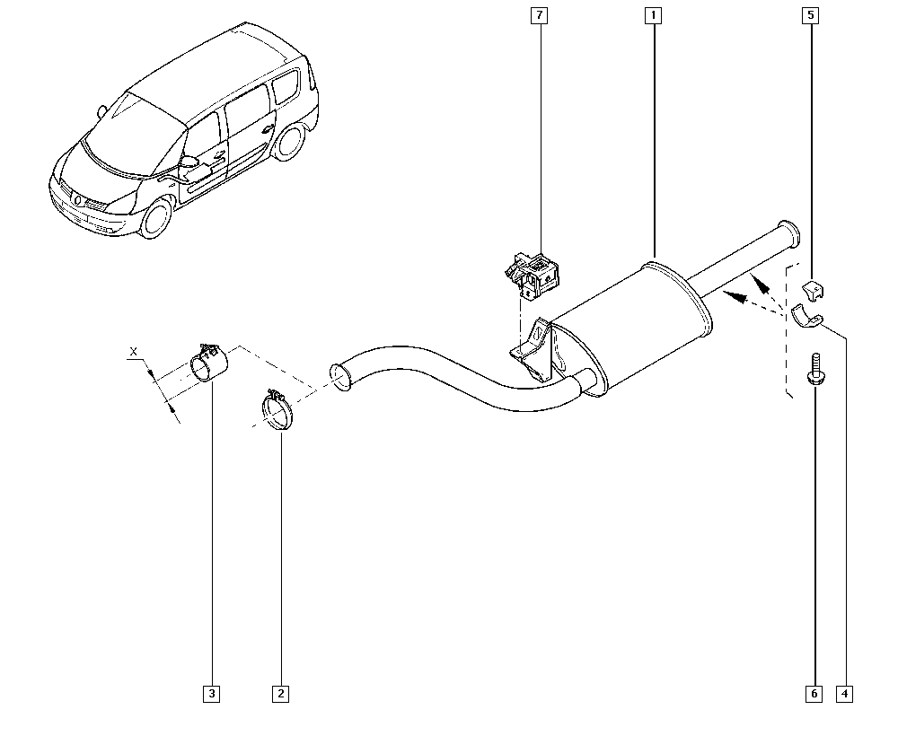 DACIA 8200661297 - Savienojošie elementi, Izplūdes gāzu sistēma ps1.lv