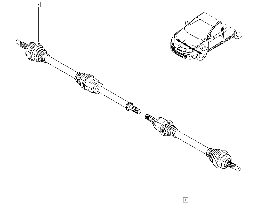 RENAULT 8201353627 - Piedziņas vārpsta ps1.lv