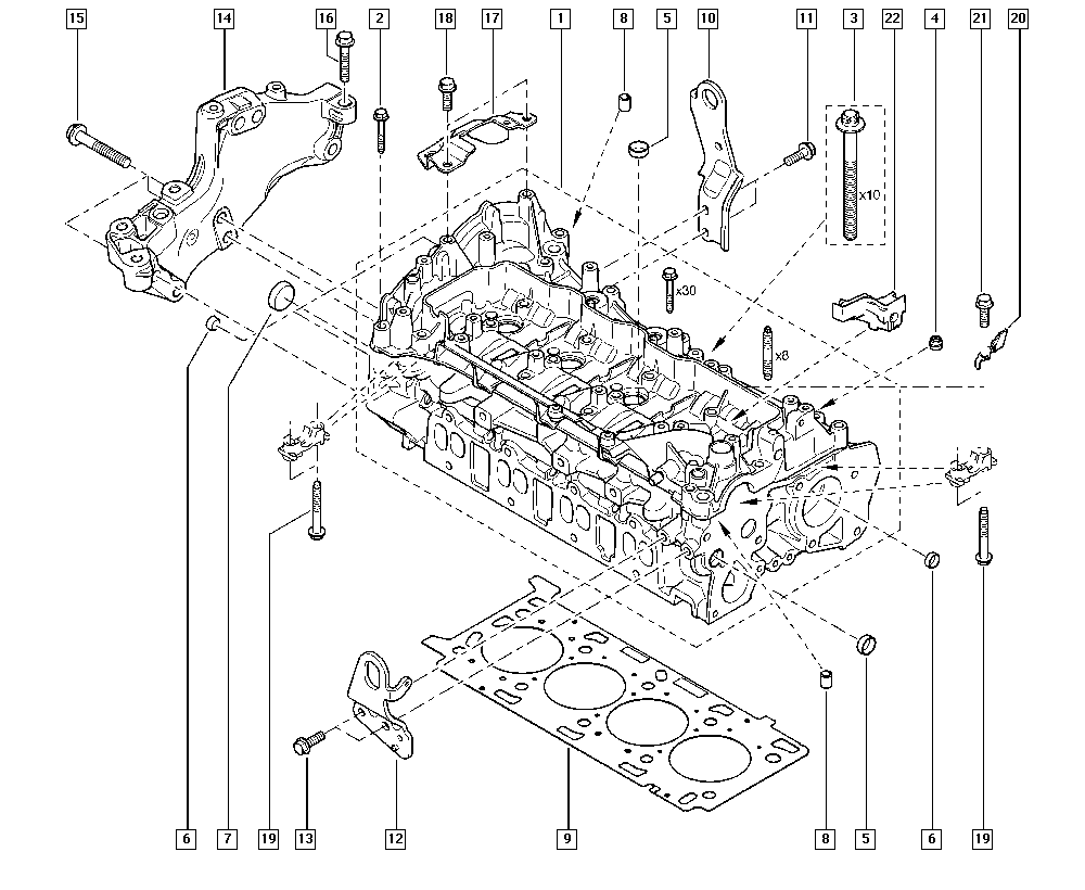 DACIA 110448588R - GSKT-CYL HEAD ps1.lv