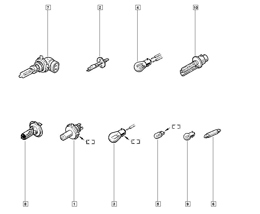 RENAULT 7701040849 - Kvēlspuldze, Dienas gaismas lukturis ps1.lv