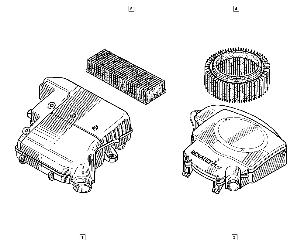 DACIA 77 01 070 525 - Gaisa filtrs ps1.lv