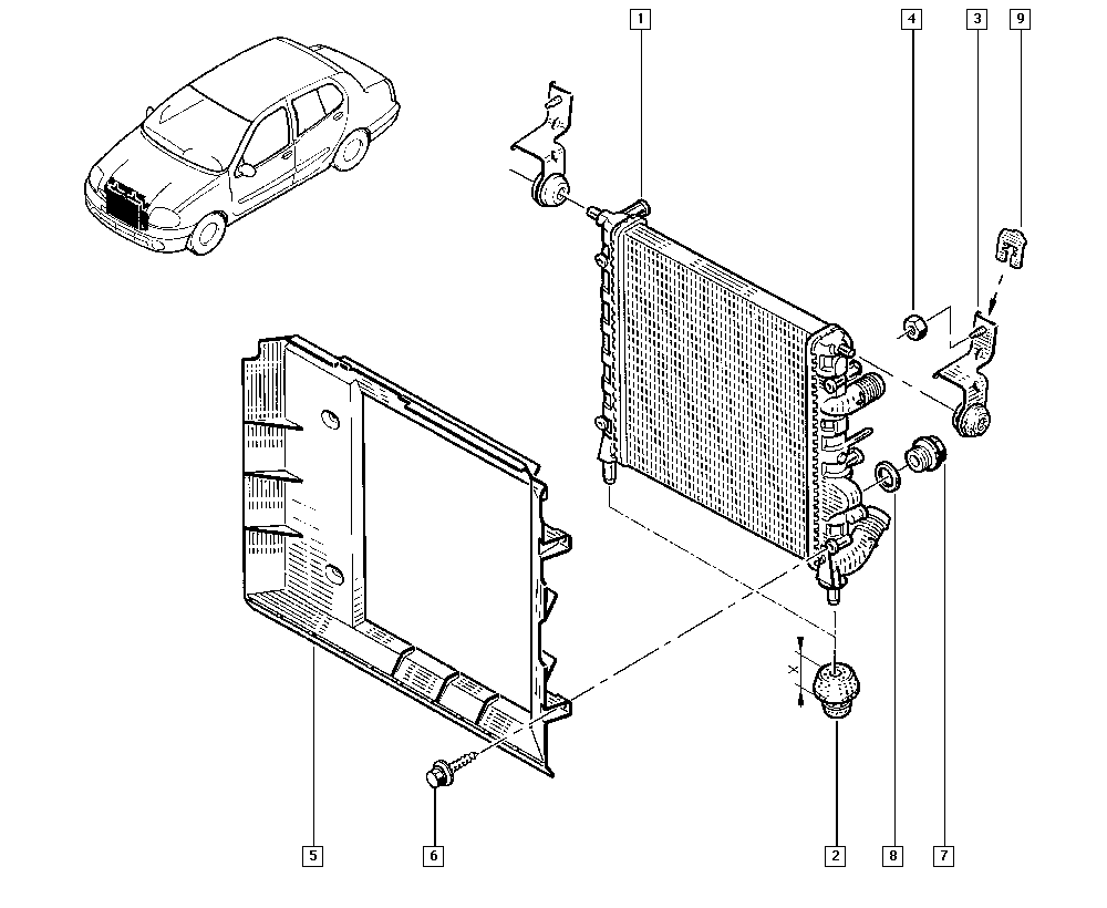 NISSAN 7700838134 - Radiators, Motora dzesēšanas sistēma ps1.lv