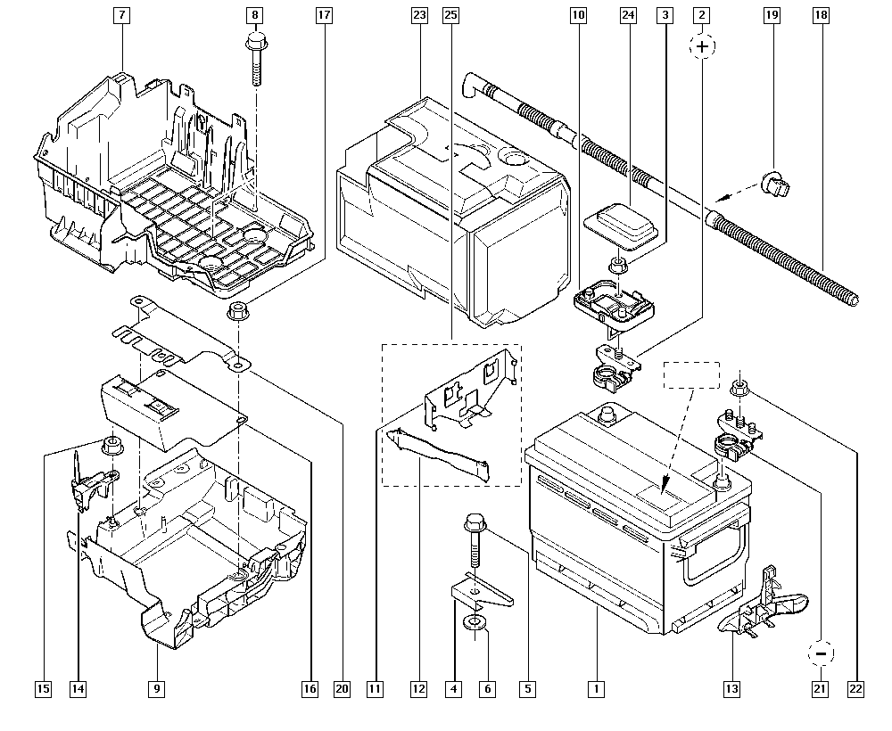 Volvo 7711230453 - Startera akumulatoru baterija ps1.lv