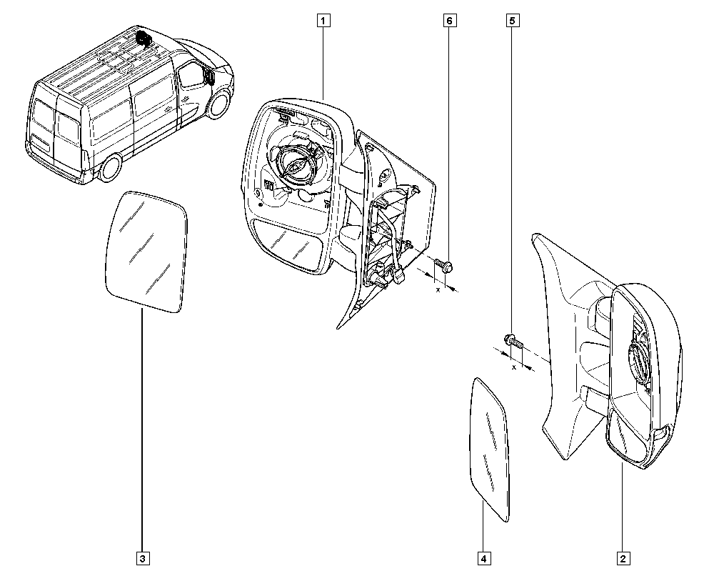 RENAULT 963020218R - Ārējais atpakaļskata spogulis ps1.lv