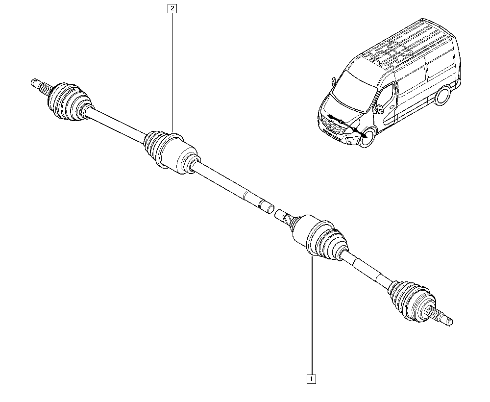 RENAULT 391002176R - Piedziņas vārpsta ps1.lv