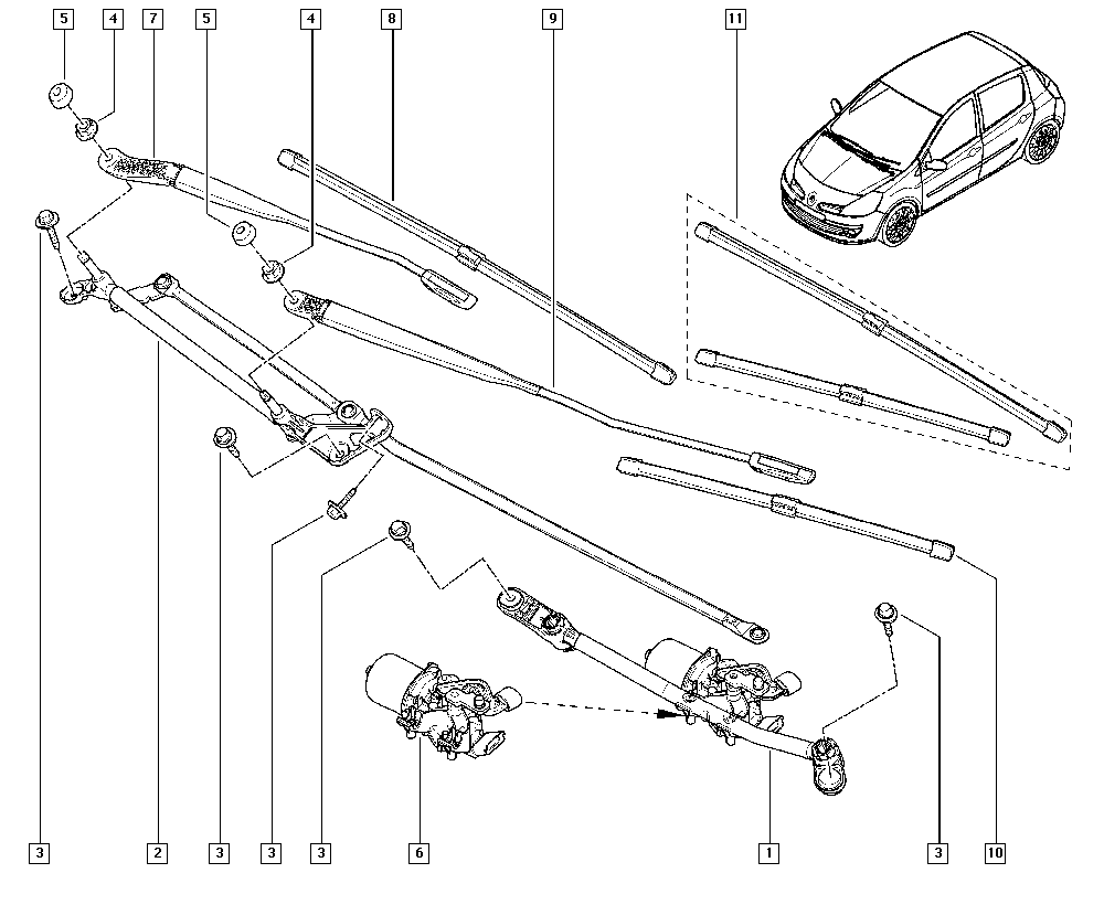 RENAULT 77 01 063 182 - Stikla tīrītāja slotiņa ps1.lv