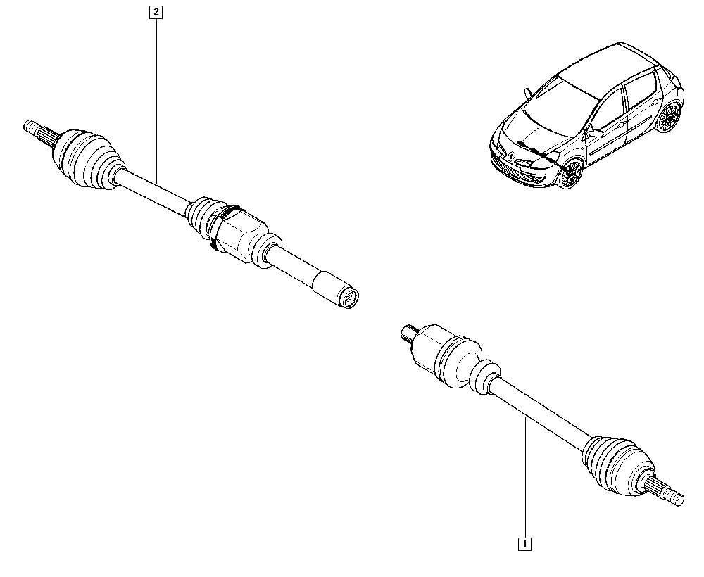 RENAULT 8200261838 - Šarnīru komplekts, Piedziņas vārpsta ps1.lv