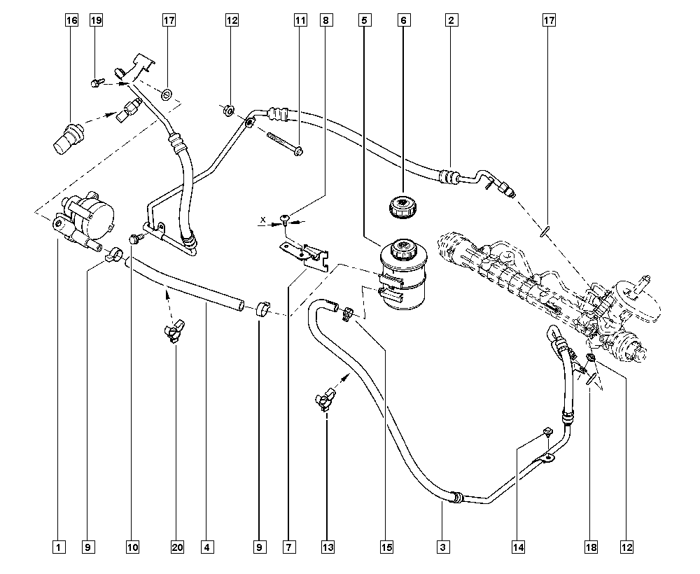 DACIA 491105514R - Hidrosūknis, Stūres iekārta ps1.lv