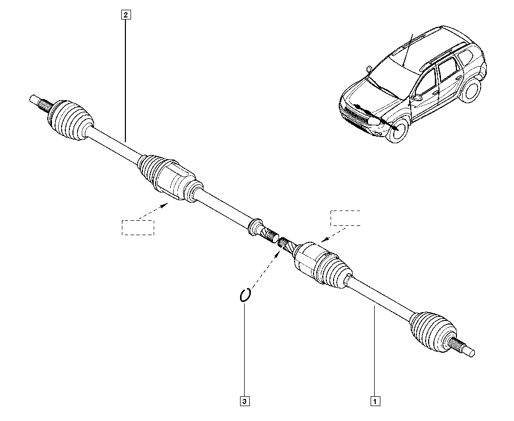 RENAULT 391017275R - Piedziņas vārpsta ps1.lv