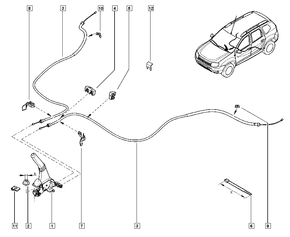 RENAULT TRUCKS 364003676R - Trose, Stāvbremžu sistēma ps1.lv