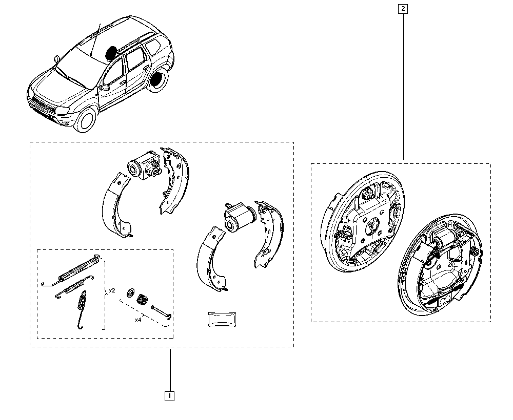 RENAULT 44 0A 093 74R - BRAKE SET-RR ps1.lv