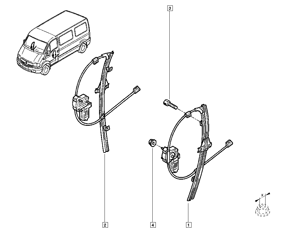 RENAULT 8200467971 - Stikla pacelšanas mehānisms ps1.lv