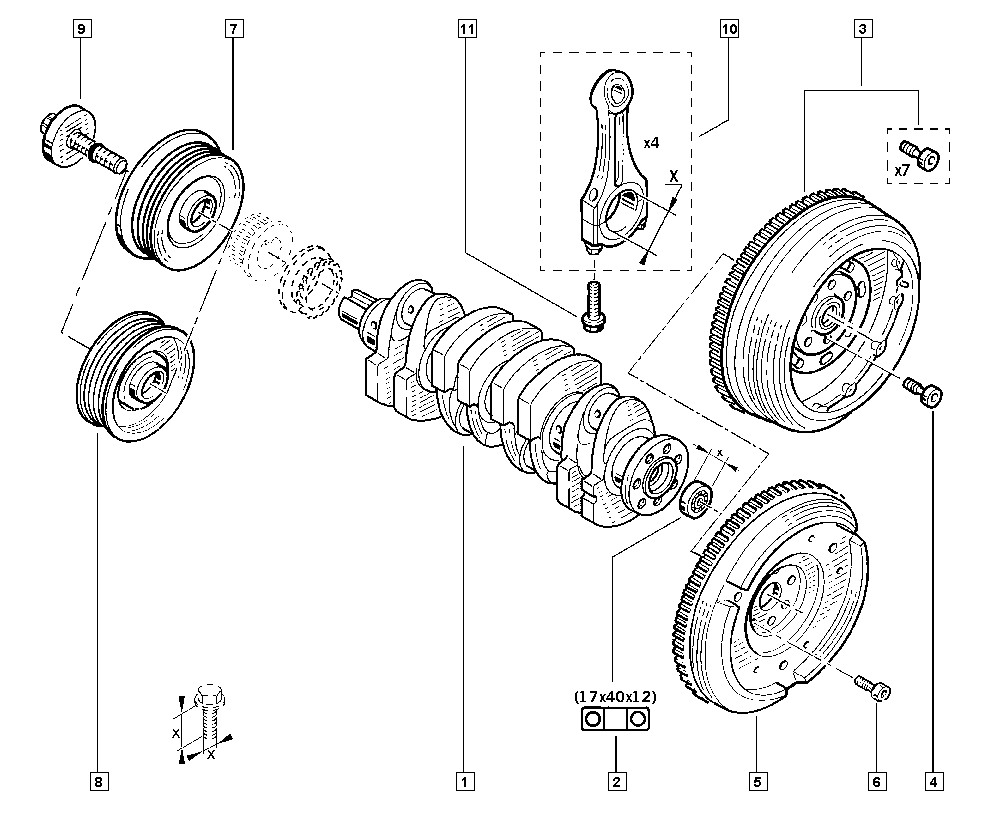 NISSAN 82 00 267 867 - Piedziņas skriemelis, Kloķvārpsta ps1.lv