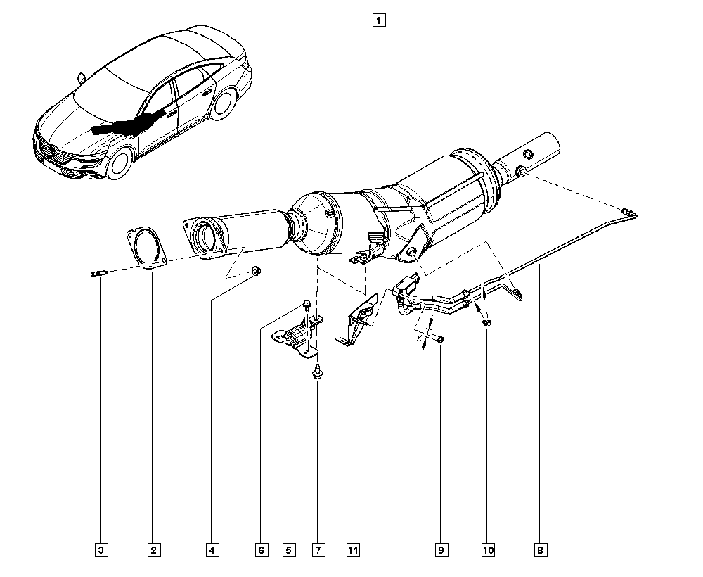 DACIA 20 81 565 51R - Devējs, Izplūdes gāzu spiediens ps1.lv