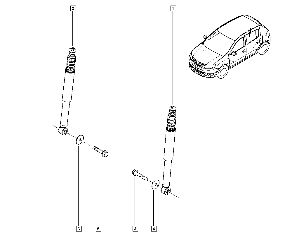 RENAULT 56 21 078 13R - Amortizators ps1.lv