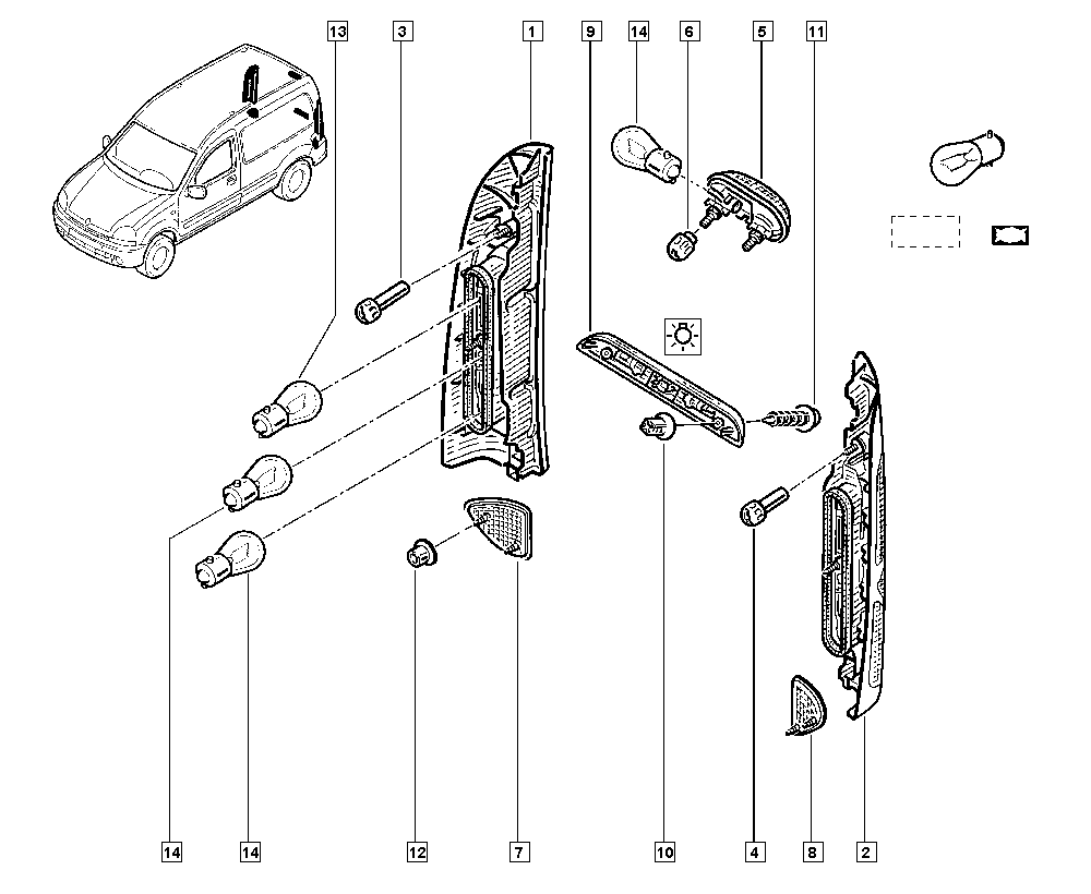 RENAULT 8200103285 - Aizmugurējais lukturis ps1.lv