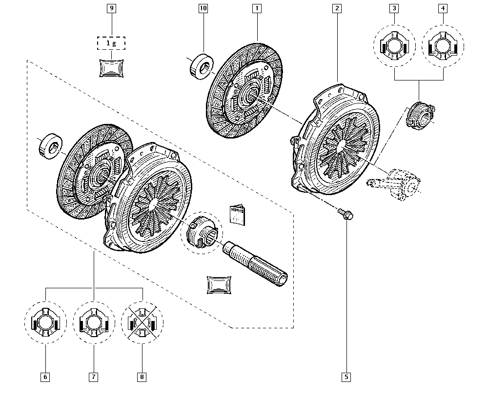 RENAULT 77 01 477 134 - Sajūga komplekts ps1.lv