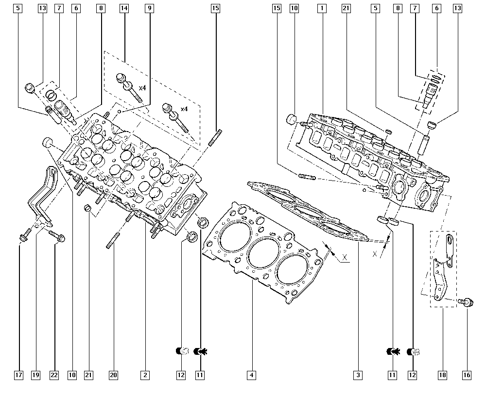 RENAULT 77 01 052 722 - Blīve, Motora bloka galva ps1.lv