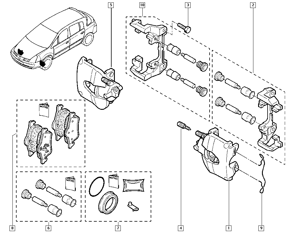 RENAULT TRUCKS 7701206746 - Remkomplekts, Bremžu suports ps1.lv