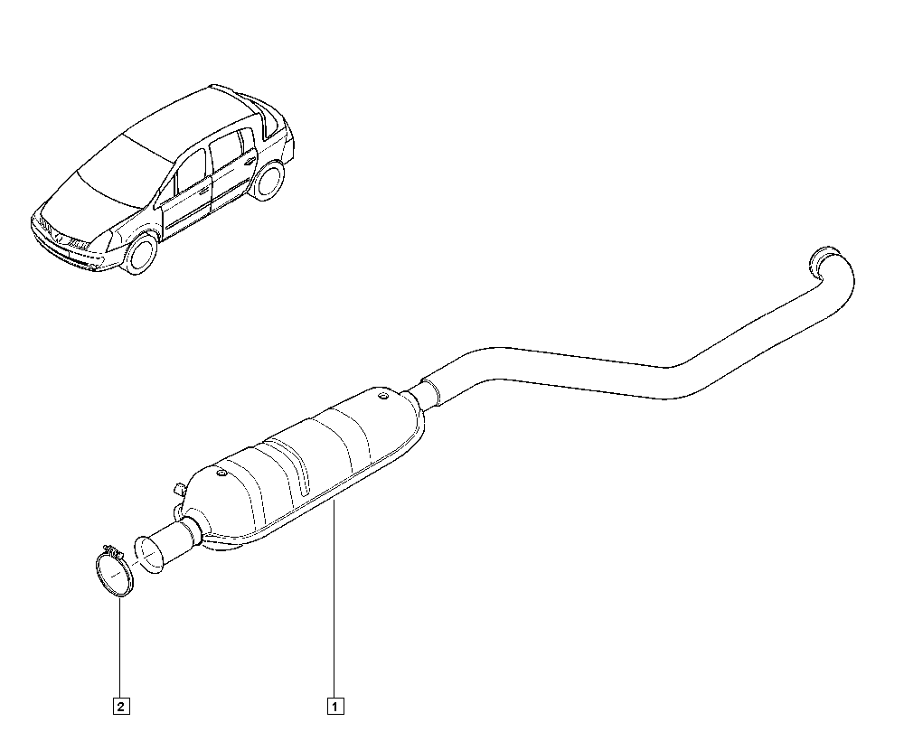 RENAULT 8200157364 - Savienojošie elementi, Izplūdes gāzu sistēma ps1.lv