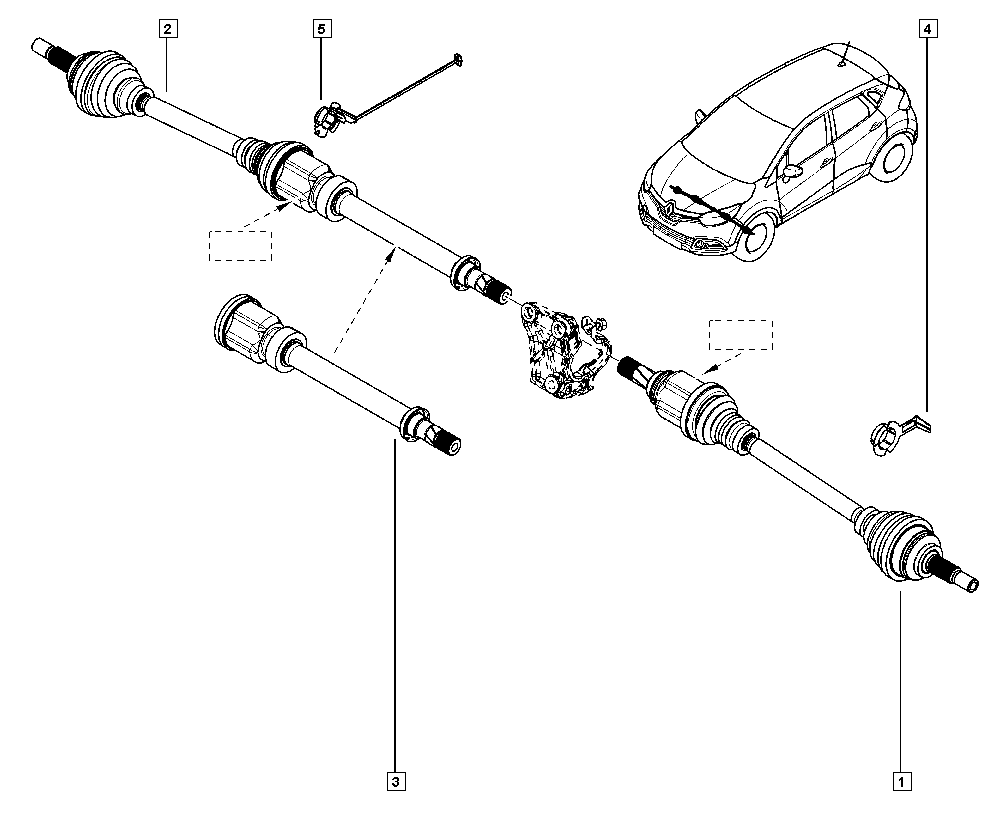 RENAULT 391010433R - Piedziņas vārpsta ps1.lv