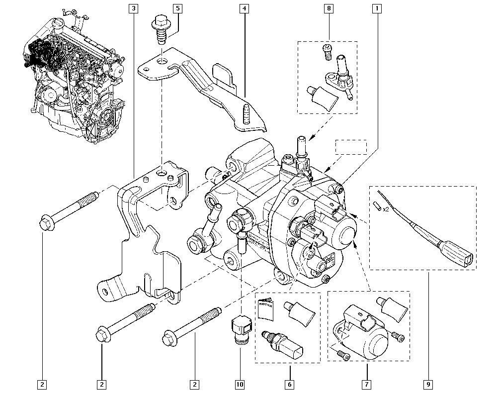 RENAULT 1670 007 41R - Augstspiediena degvielas sūknis ps1.lv