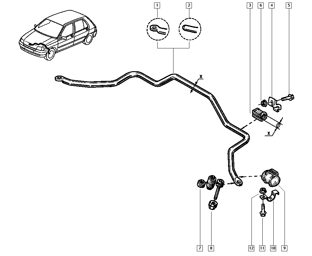 NISSAN 7700799404 - Stiepnis / Atsaite, Stabilizators ps1.lv