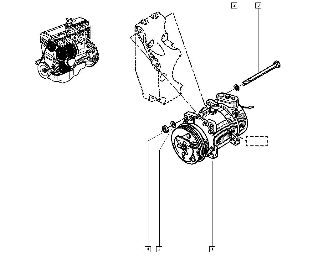 RENAULT 7700272400 - Kompresors, Gaisa kond. sistēma ps1.lv