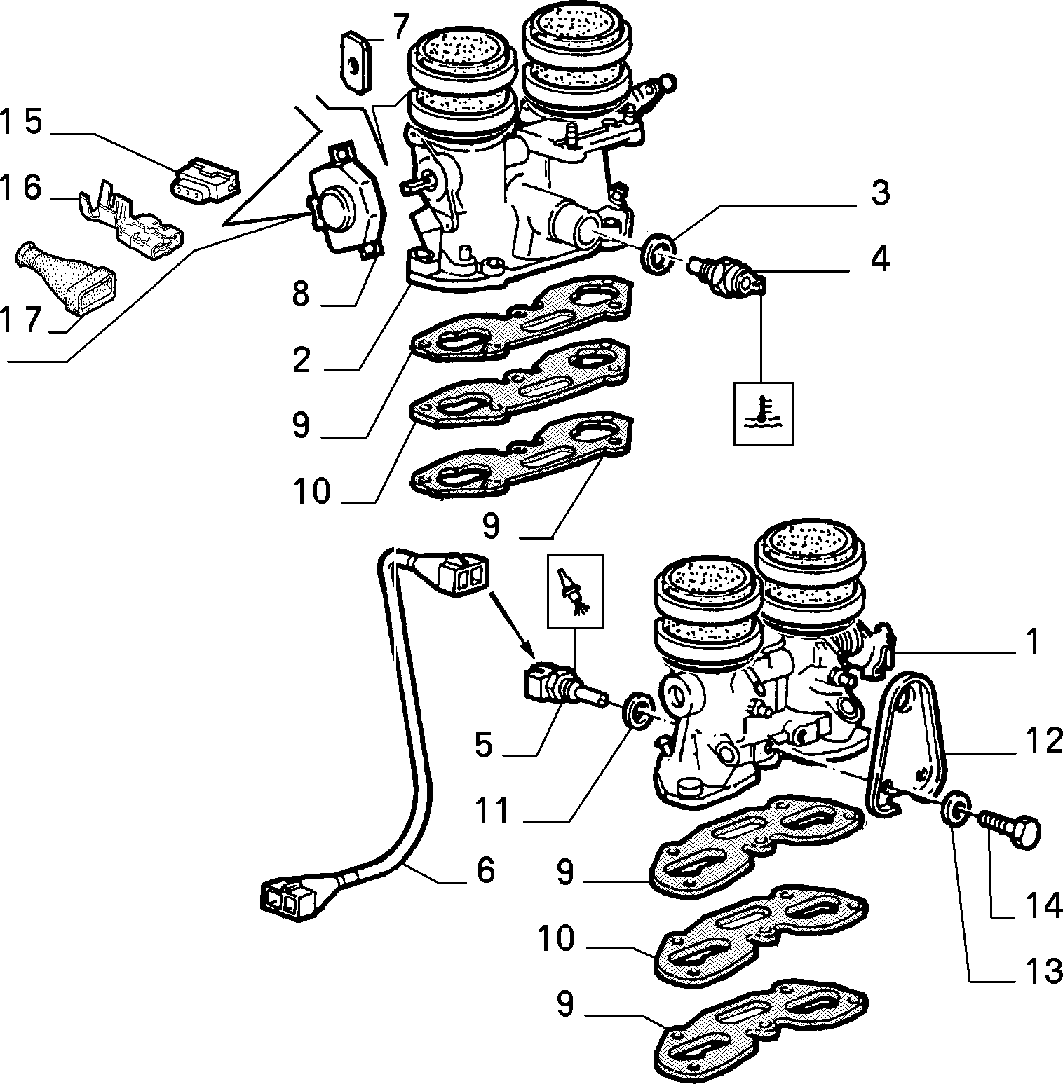 Opel 5972332 - Devējs, Dzesēšanas šķidruma temperatūra ps1.lv