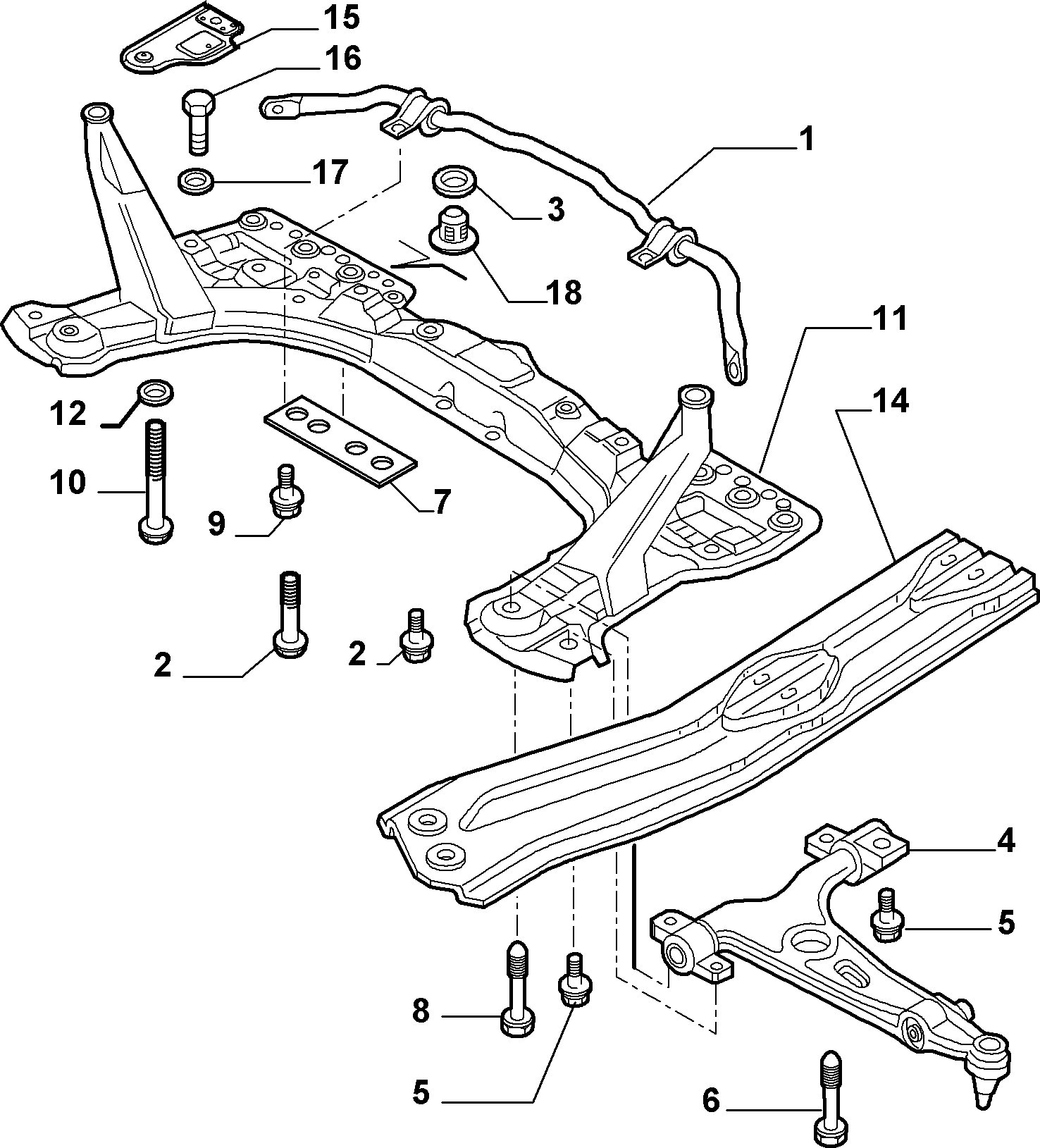 Alfarome/Fiat/Lanci 60652466 - Piekare, Šķērssvira ps1.lv