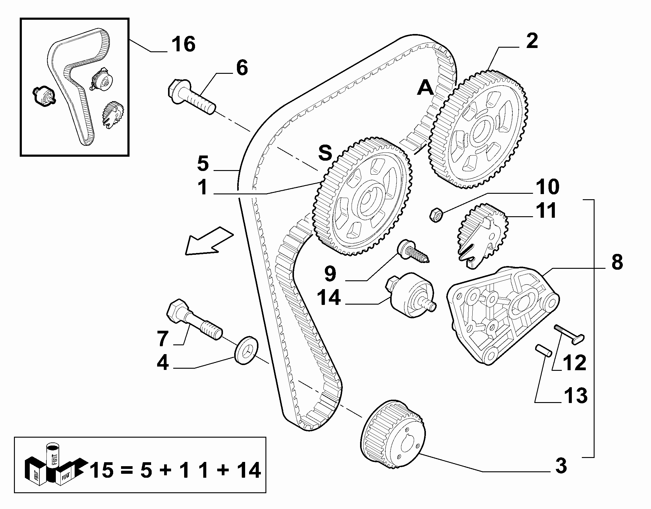 IVECO 55192240 - Parazīt / Vadrullītis, Ķīļrievu siksna ps1.lv