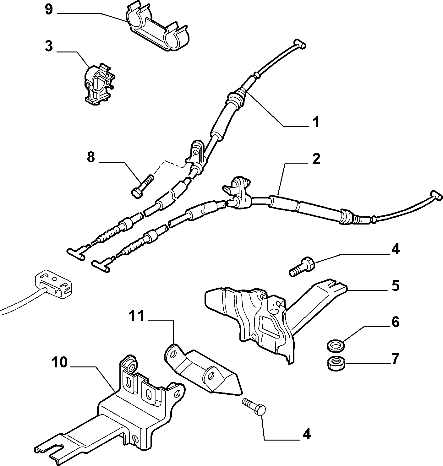 Alfa Romeo 60624591 - Trose, Stāvbremžu sistēma ps1.lv