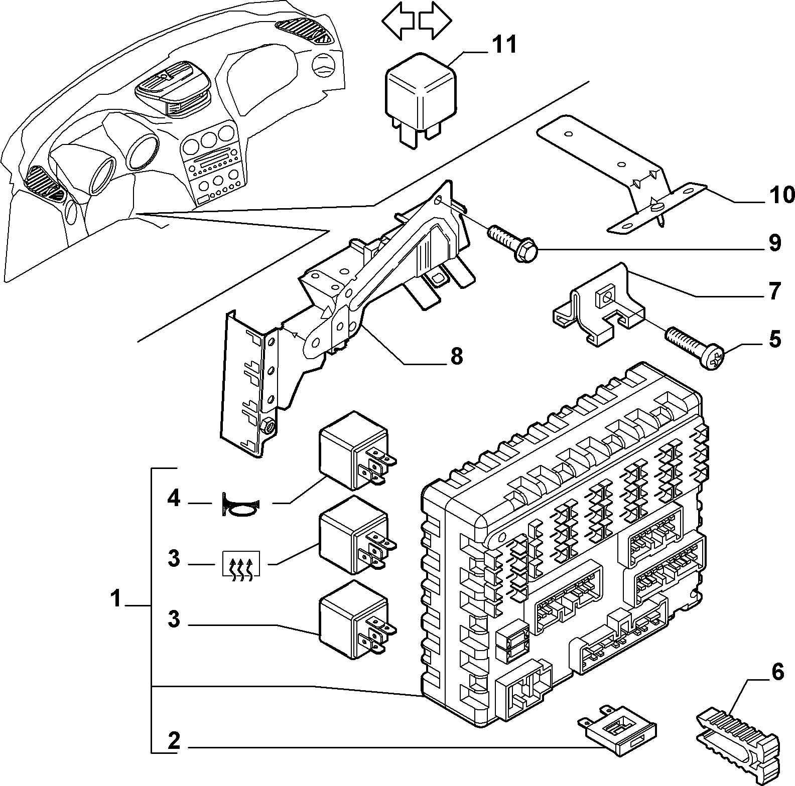 FIAT 82461739 - Relejs, Darba strāva ps1.lv