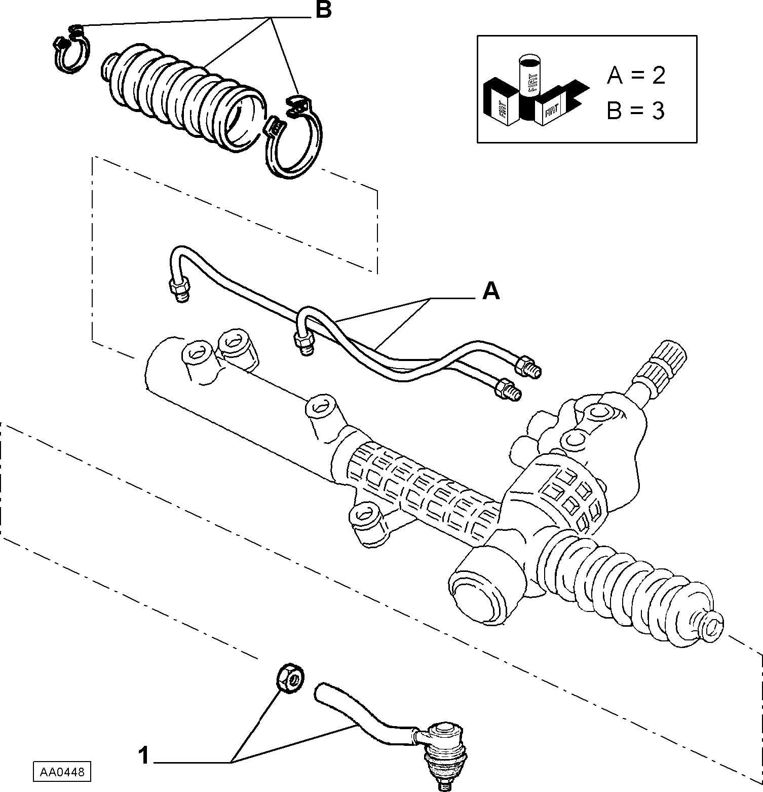 FIAT / LANCIA 9947921 - Putekļusargu komplekts, Stūres iekārta ps1.lv