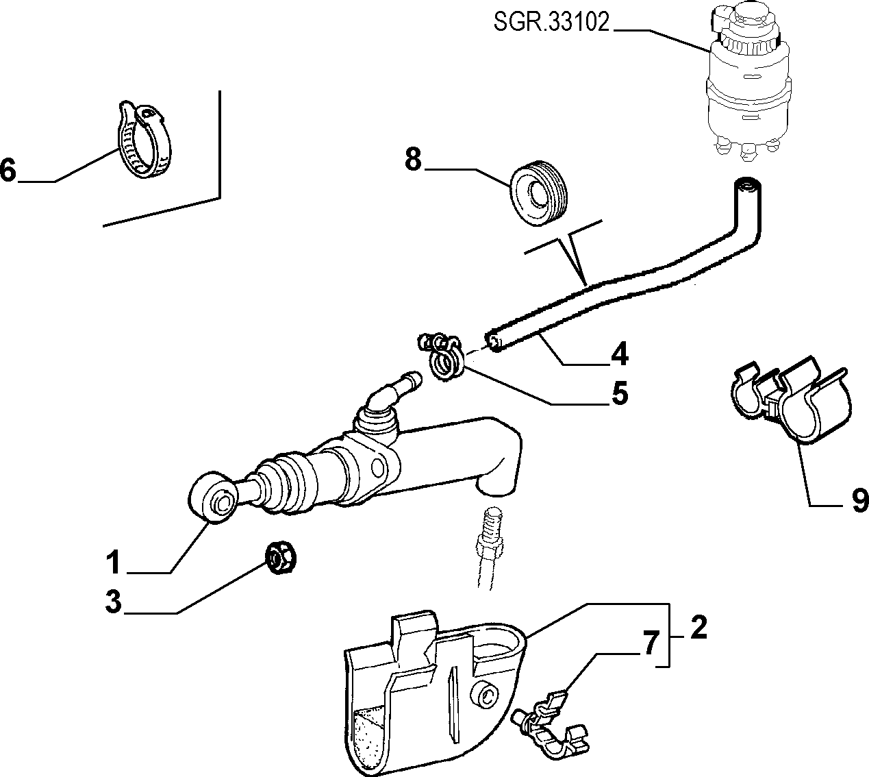 FIAT / LANCIA 71737761 - Remkomplekts, Sajūga galvenais cilindrs ps1.lv