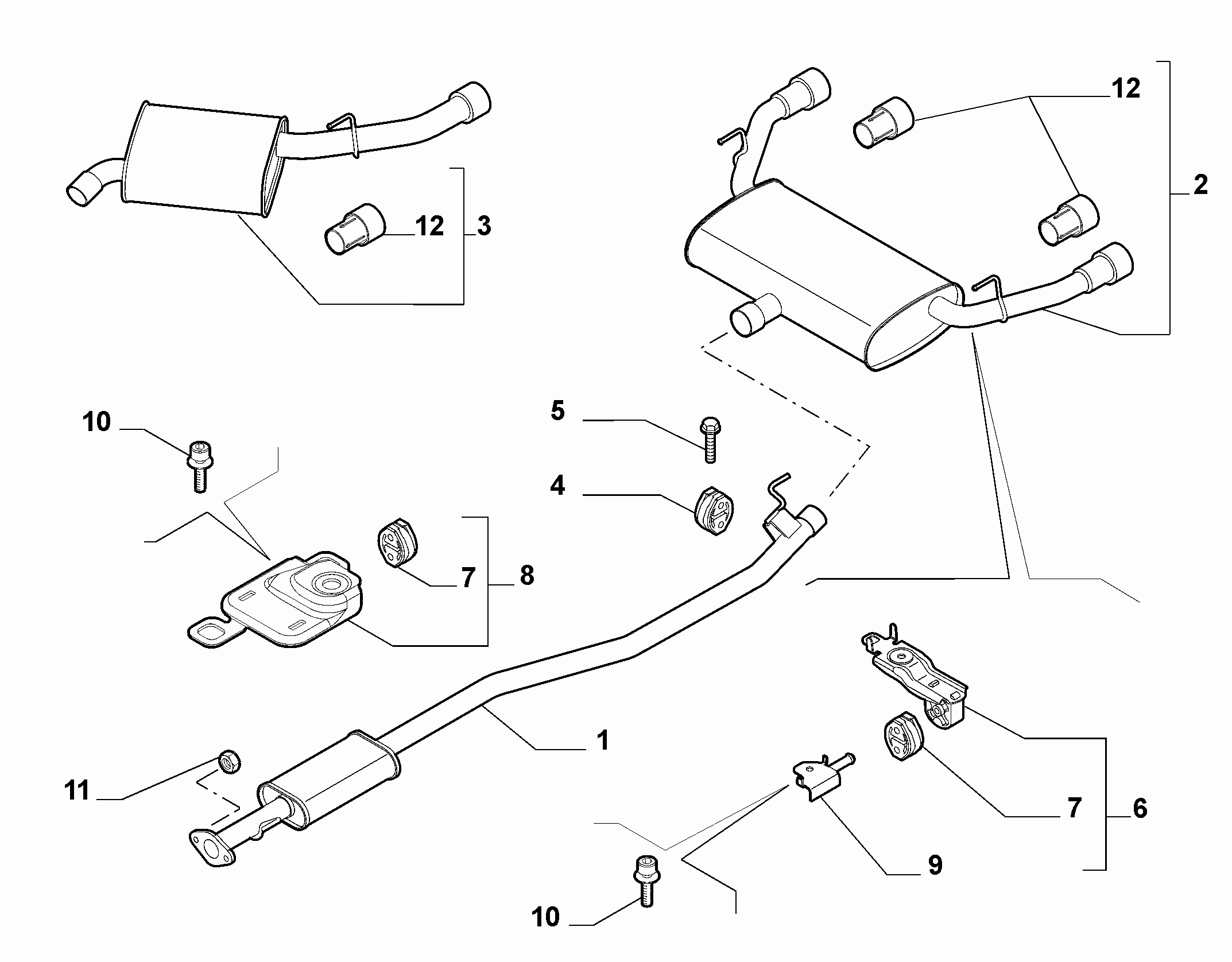 Alfarome/Fiat/Lanci 51854825 - Kronšteins, Trokšņa slāpētājs ps1.lv