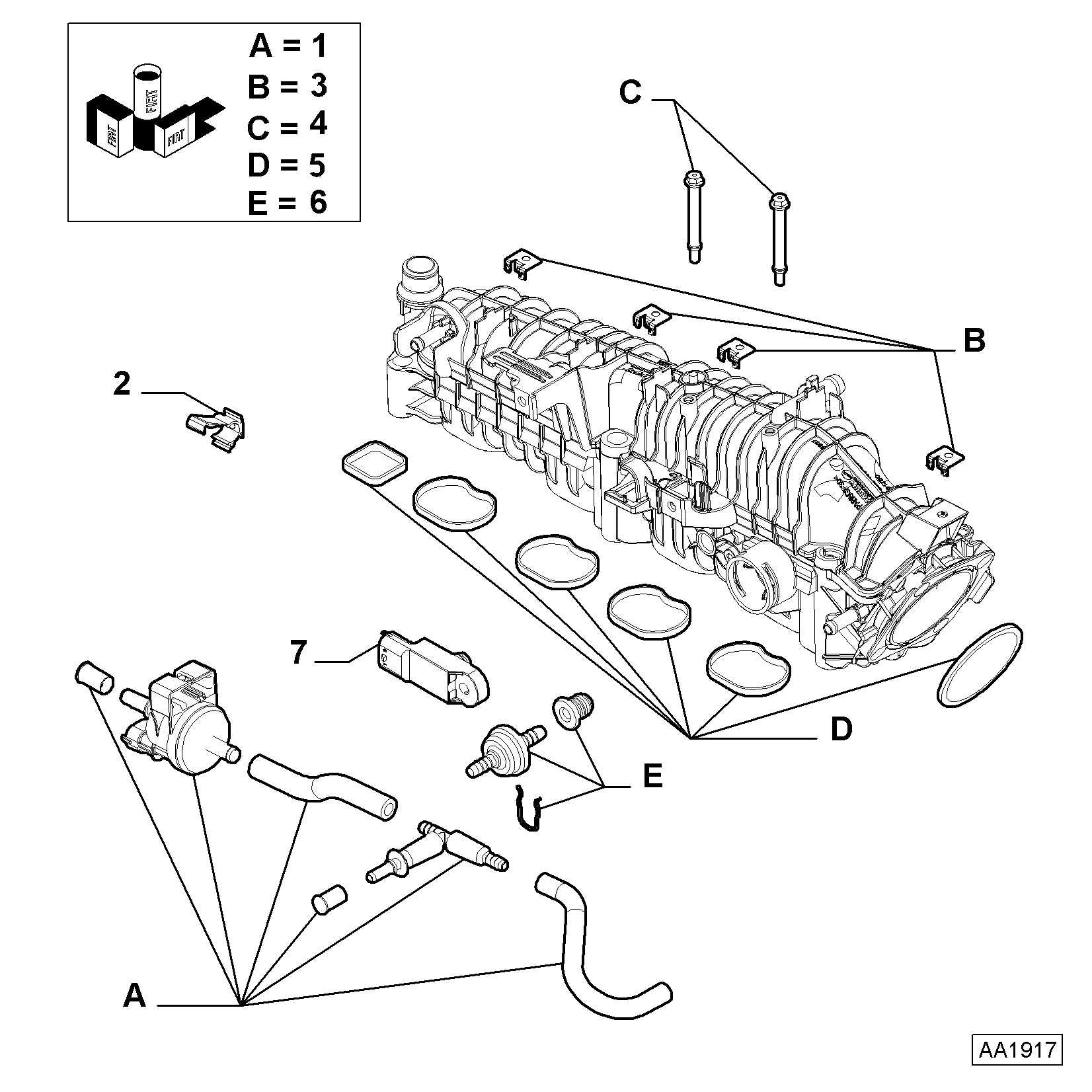 Maserati 55 21 92 95 - Devējs, Spiediens ieplūdes traktā ps1.lv