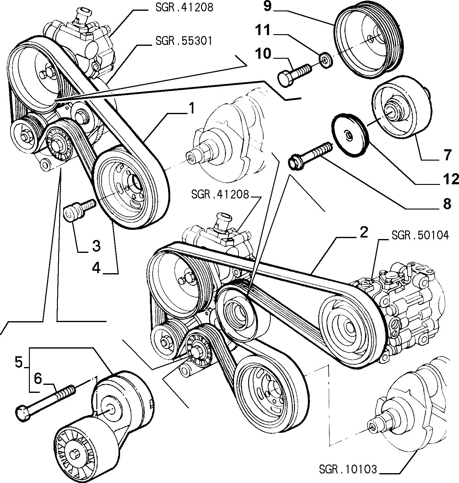 Alfa Romeo 60617858 - Ķīļrievu siksna ps1.lv