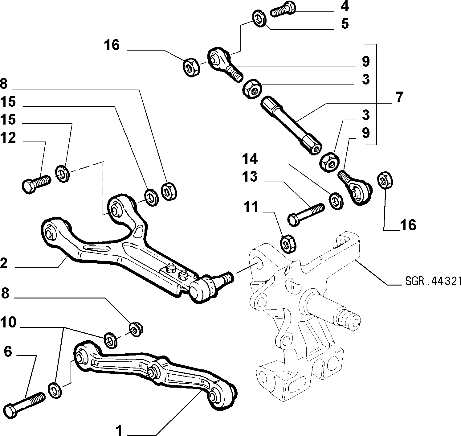 Alfa Romeo 60612317* - Neatkarīgās balstiekārtas svira, Riteņa piekare ps1.lv