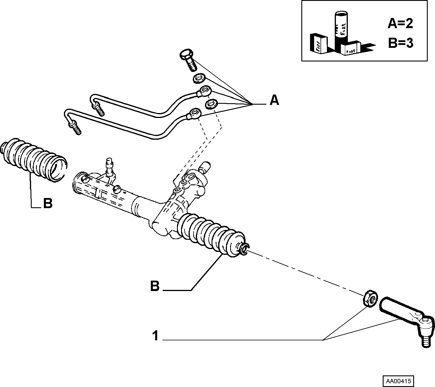 Lancia 9947719 - Stūres šķērsstiepņa uzgalis ps1.lv