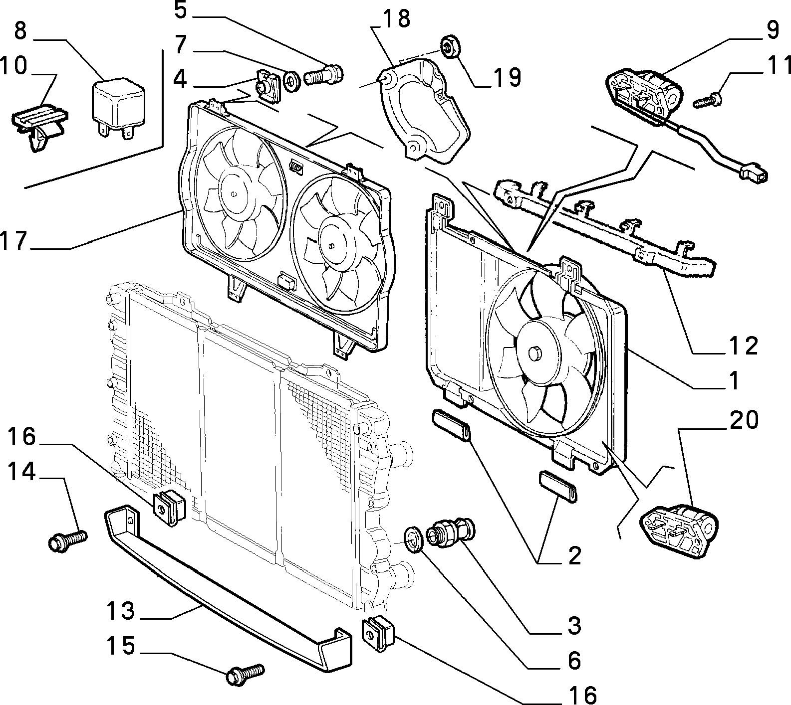 Autobianchi 46477717 - Termoslēdzis, Radiatora ventilators ps1.lv