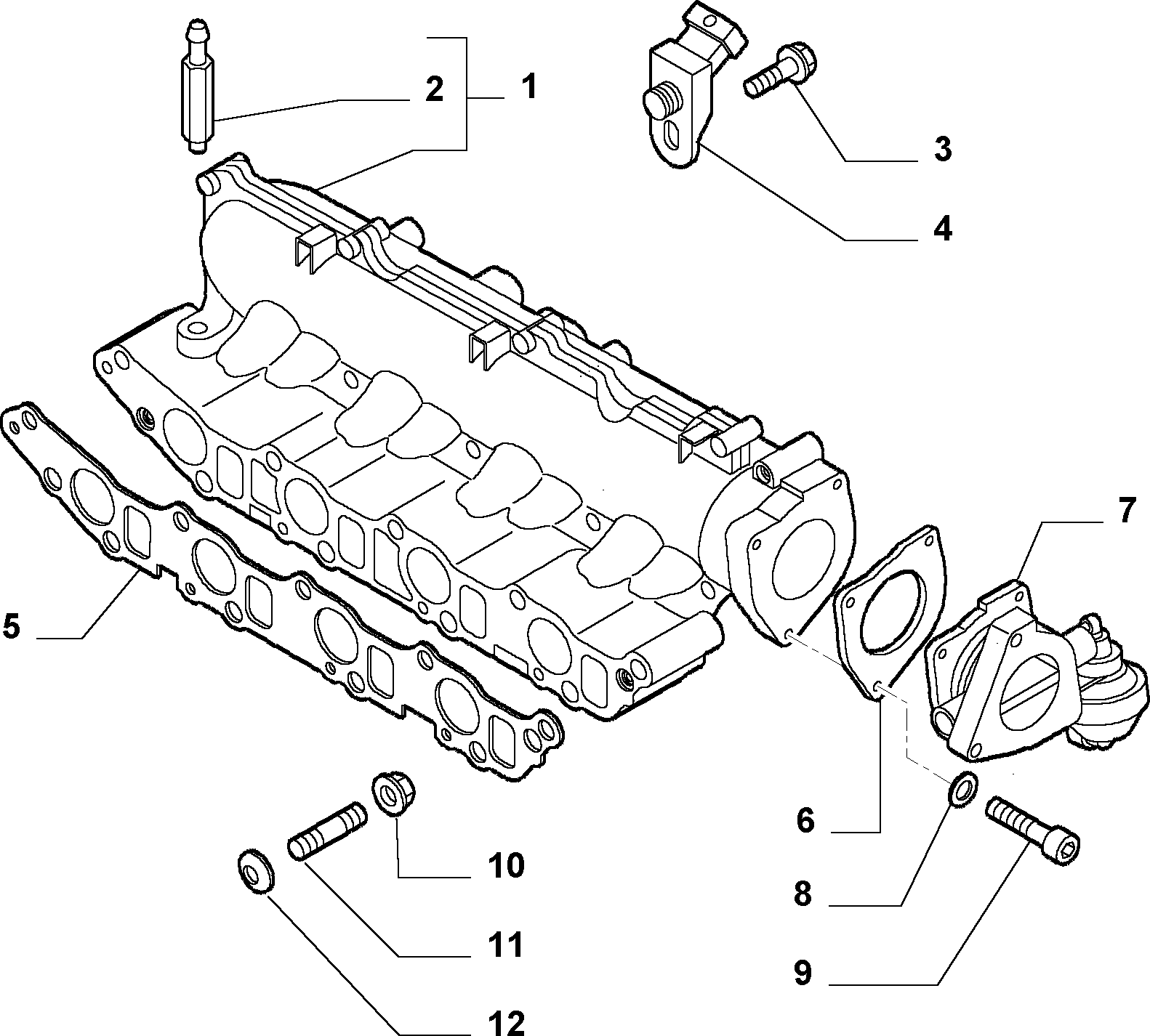 Lancia 46816020 - Blīve, Ieplūdes kolektors ps1.lv