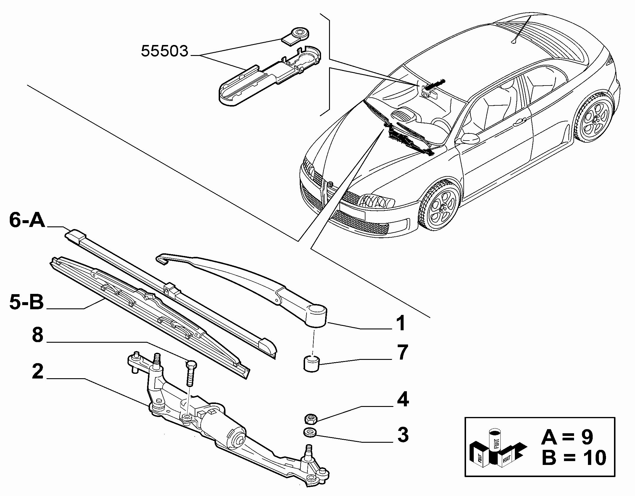 FIAT 5901472 - Stikla tīrītāja slotiņa ps1.lv