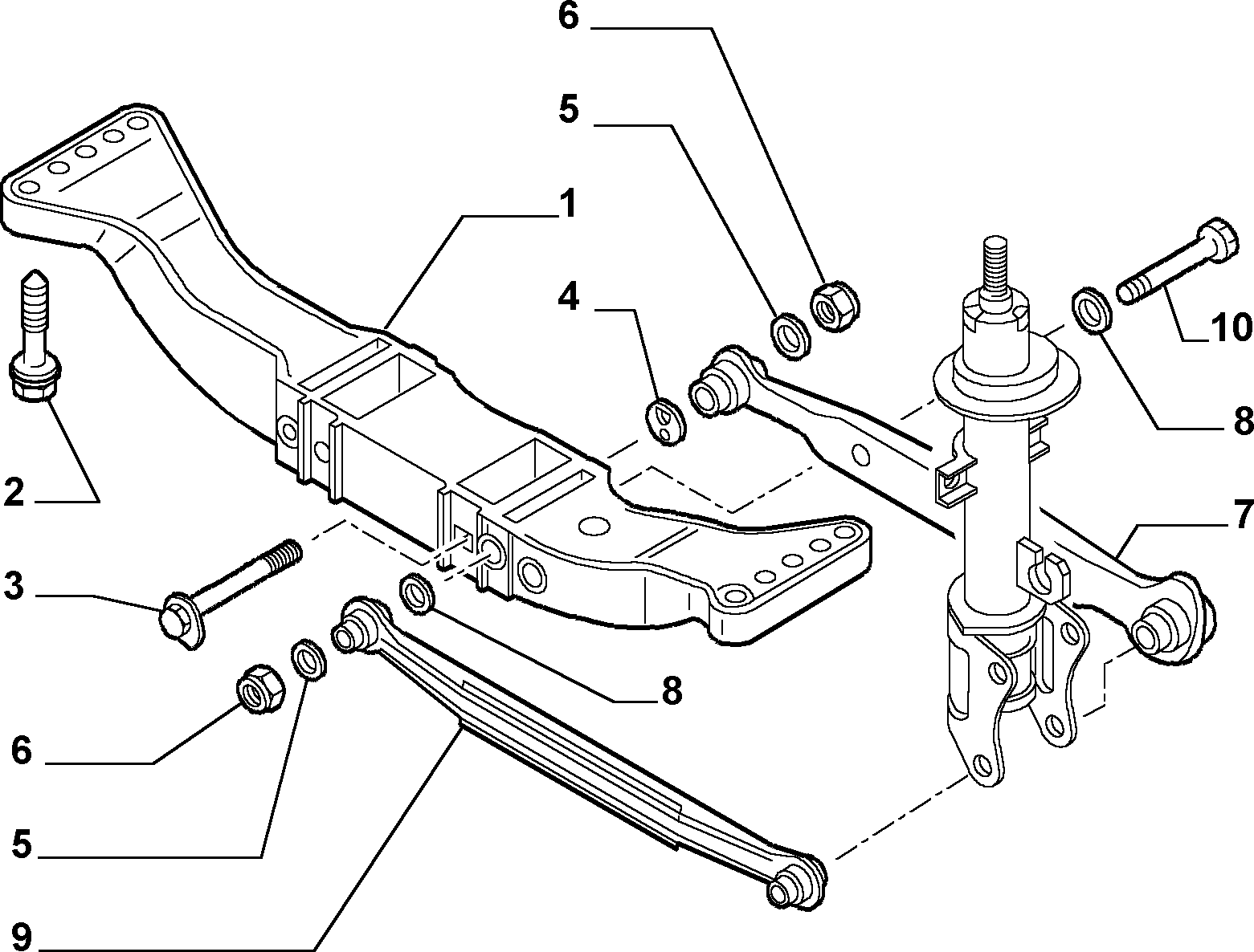 Alfarome/Fiat/Lanci 60629903 - Neatkarīgās balstiekārtas svira, Riteņa piekare ps1.lv