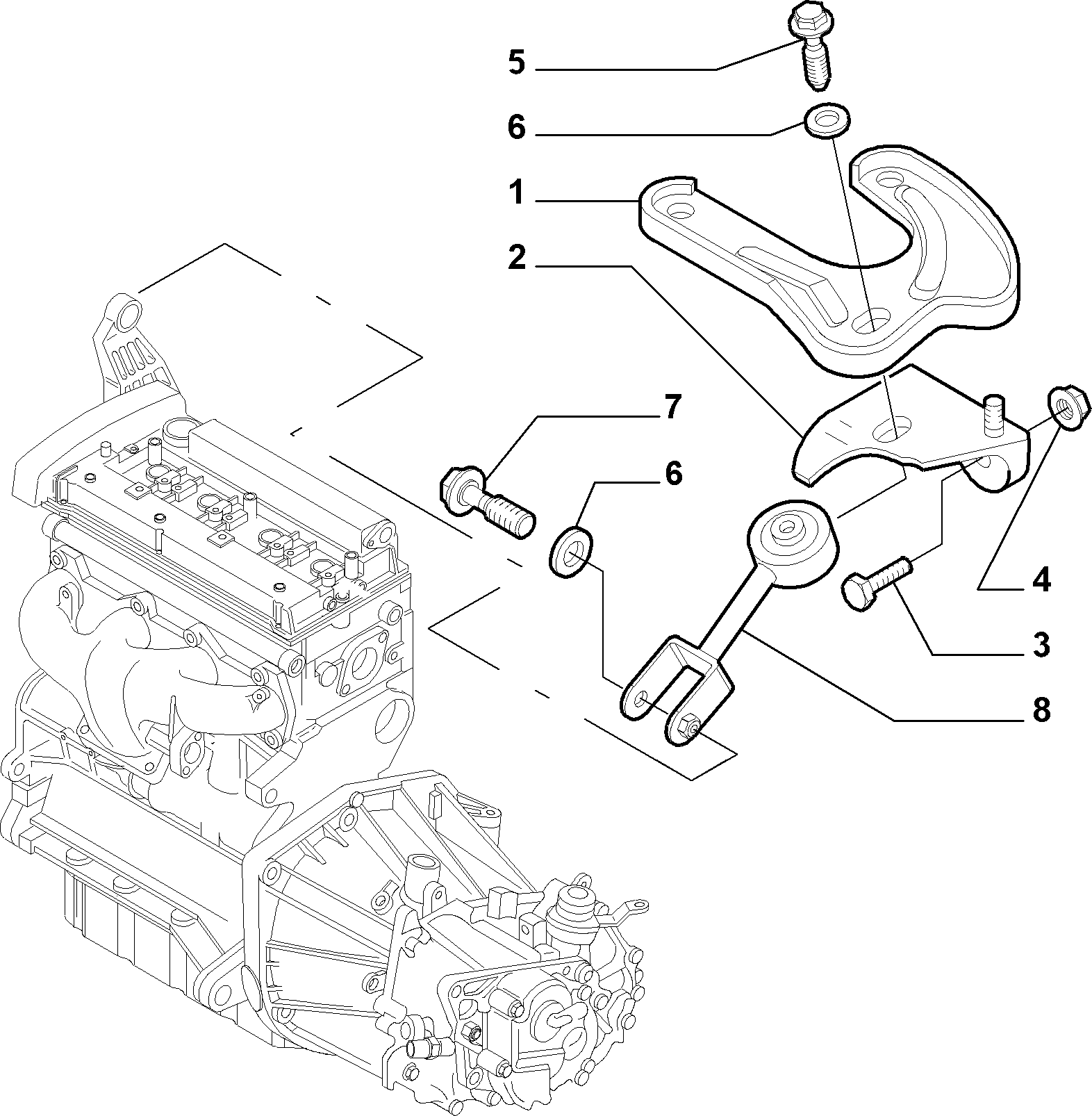 FIAT 60662481 - Piekare, Dzinējs ps1.lv